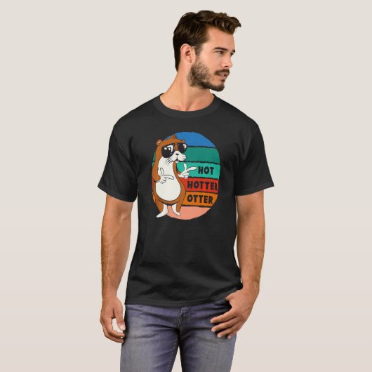 Hot Hotter Otter Funny Gezegde Water Marten Sweet T-shirt (Voorkant volledig)