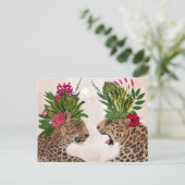Hot House Leopards | A Paar Briefkaart (Staand voorkant)
