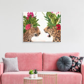 Hot House Leopards | A Paar Canvas Afdruk (Insitu (Woonkamer))