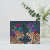 Hot House Leopards | Een paar Briefkaart (Staand voorkant)