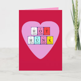 Hot Hunk periodieke tabel Valentijn kaart
