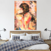 Hot-Lady - Abstract vrouwelijk lichaam - Oorspronk Canvas Afdruk (Insitu (Slaapkamer))