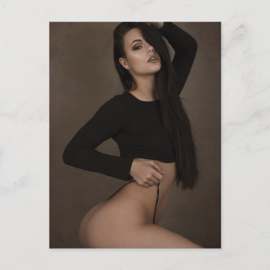 HOT! lange lingerie Modelfoto Briefkaart (Voorkant)