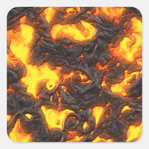 Hot-lava Vierkante Sticker
