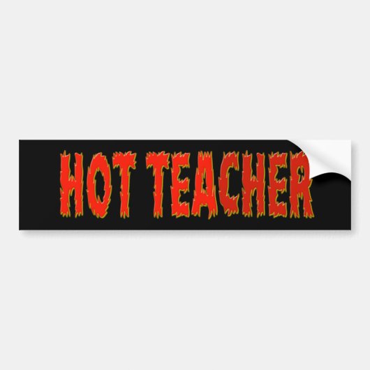 Hot leraar bumpersticker (Voorkant)
