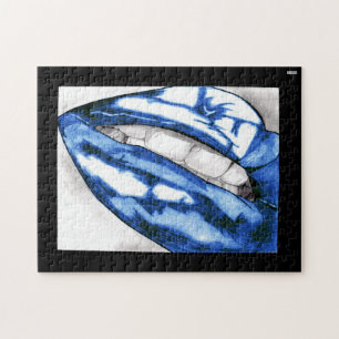 Hot Lips (blauw) Legpuzzel