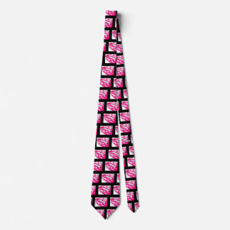 Hot Lips Roze/Zwart Stropdas