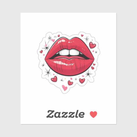 Hot Lips  Sticker (Vel)
