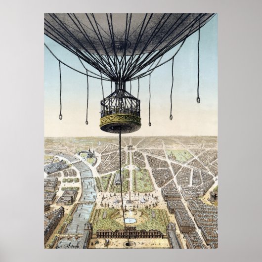 Hot-luchtballon Adverteren Poster (Voorkant)