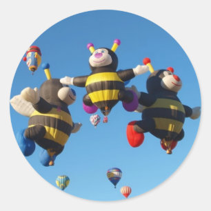 Hot-luchtballon - ballonvaren ronde sticker