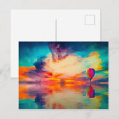 Hot-luchtballon Briefkaart (Voorkant / Achterkant)