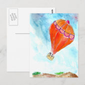 Hot-luchtballon Briefkaart (Voorkant / Achterkant)