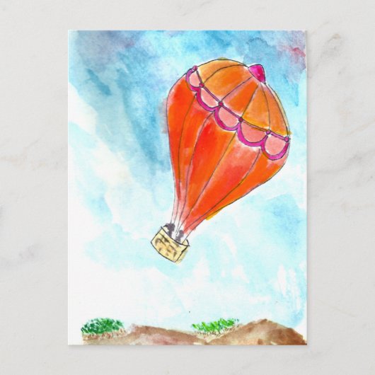 Hot-luchtballon Briefkaart (Voorkant)