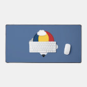 Hot-luchtballon en potlood bureaumat (Keyboard & Muis)