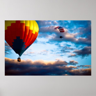 Hot-luchtballon en Powered Parachute Poster