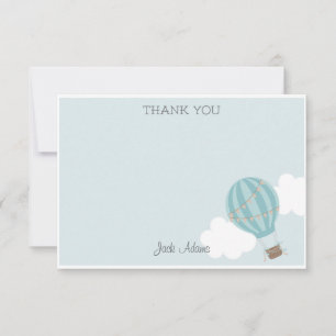 Hot-luchtballon Hartelijk dank Notitiekaartje