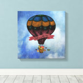 Hot-luchtballon | Herfst in de lucht Canvas Afdruk (Insitu (Houten vloer))