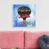 Hot-luchtballon | Herfst in de lucht Canvas Afdruk (Insitu (Woonkamer))