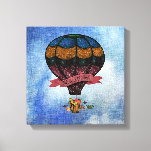 Hot-luchtballon | Herfst in de lucht Canvas Afdruk (Voorkant)