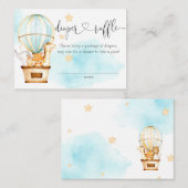 Hot-luchtballon omhoog en weg, luidere affaire informatiekaartje (Voorkant / Achterkant)