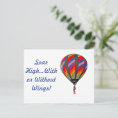 Hot-luchtballon - Positief bericht Briefkaart (Staand voorkant)