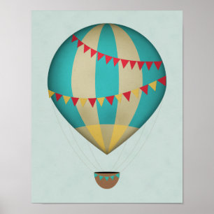 Hot-luchtballon Poster