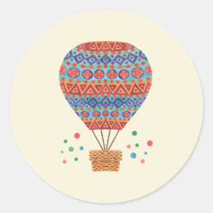 Hot-luchtballon Ronde Sticker