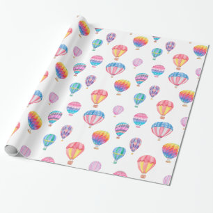Hot-luchtballonpatroon Cadeaupapier