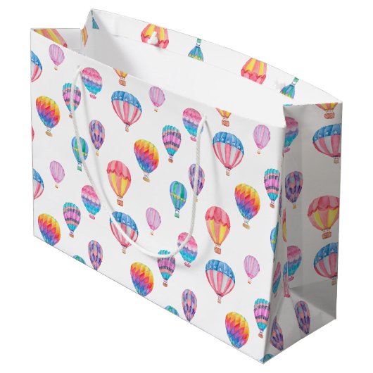 Hot-luchtballonpatroon Large Cadeautasje (Achterkant Gekanteld)