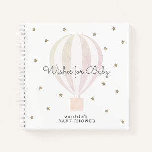 Hot-luchtballonvernis voor Baby roze gastboek Notitieboek