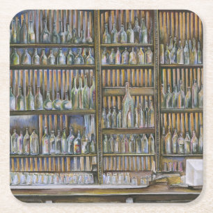 Hot, maar niet bewegend vierkante kartonnen onderzetter