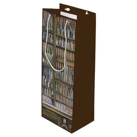 Hot, maar niet bewegend wijn cadeautas (Voorkant Gekanteld)