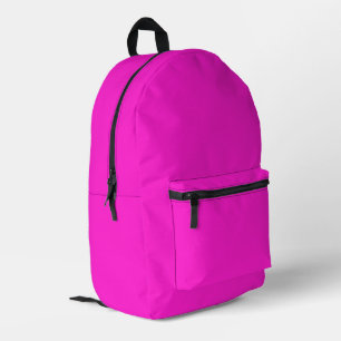 Hot Magenta Solid Color Bedrukte Rugzak