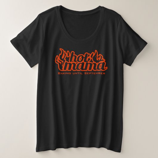 Hot Mama bakken oranje t-shirt (Design voorkant)