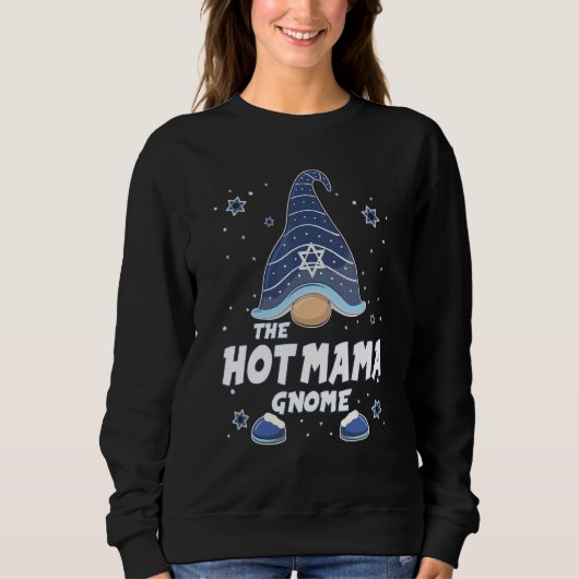 Hot Mama Gnome Hanukkah Family Matching for men w Trui (Voorkant)