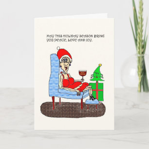HOT MAMA PEACE LOVE EN JOY CHRISTMAS CARD FEESTDAGEN KAART