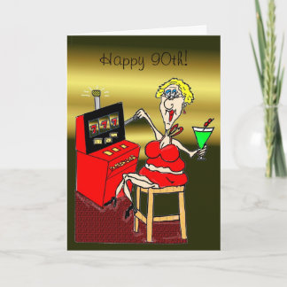 HOT MAMA SLOT MACHINE LUCKY 7'S 90ste VERJAARDAG K Kaart