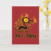 Hot Mess Crisy Dragon Kaart (Gele Bloem)