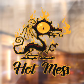 Hot Mess Crisy Dragon Raamsticker (Vel 2)