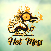 Hot Mess Crisy Dragon Raamsticker (Vel 3)