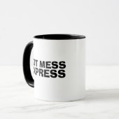 HOT MESS EXPRESS GRAPPIGE TRENDY KOFFIE MOK (Voorkant links)