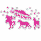 Hot Mess Express vinyl Sticker (Voorkant)