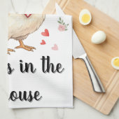 Hot Mess in the Henhouse Valentine Chicken Theedoek (Quarter Fold)