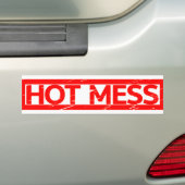 Hot Mess Stamp Bumpersticker (Op auto)