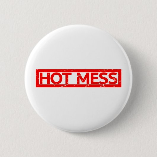 Hot Mess Stamp Ronde Button 5,7 Cm (Voorkant)