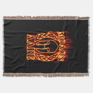 Hot Molon Labe Spartan Warrior Mask on Fire Deken