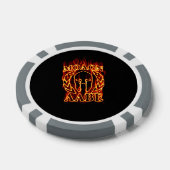 Hot Molon Labe Spartan Warrior Mask on Fire Pokerchips (Enkel)