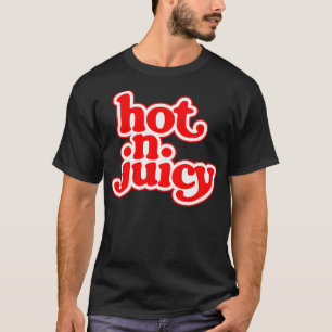 Hot N Juicy 70s hamburger cheeseburger fast food T-shirt