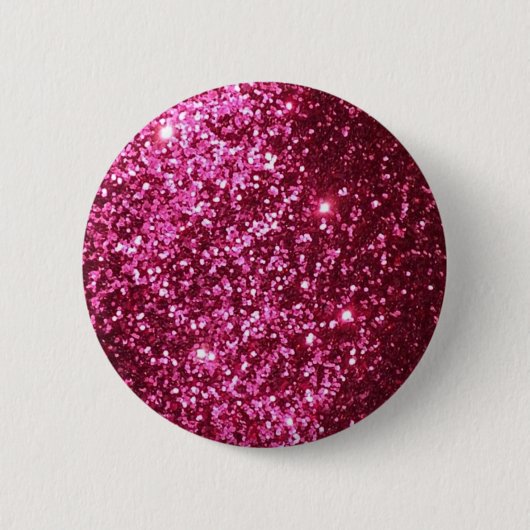 HOT NEON PINK SPARKLE GLITTER ACHTERGROND FUN RONDE BUTTON 5,7 CM (Voorkant)