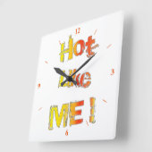 Hot, net als jij. vierkante klok (Hoek)